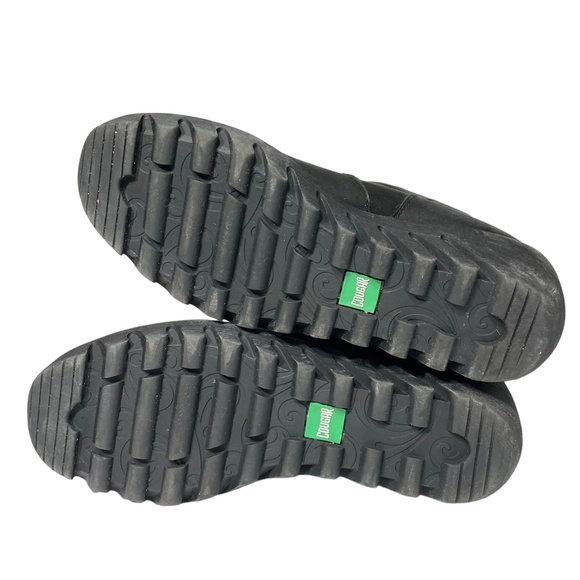 Cougar Leather Waterproof Boots 9 Bang Black Ankle Booties Wedge Lug Sole Round - Picture 6 of 12